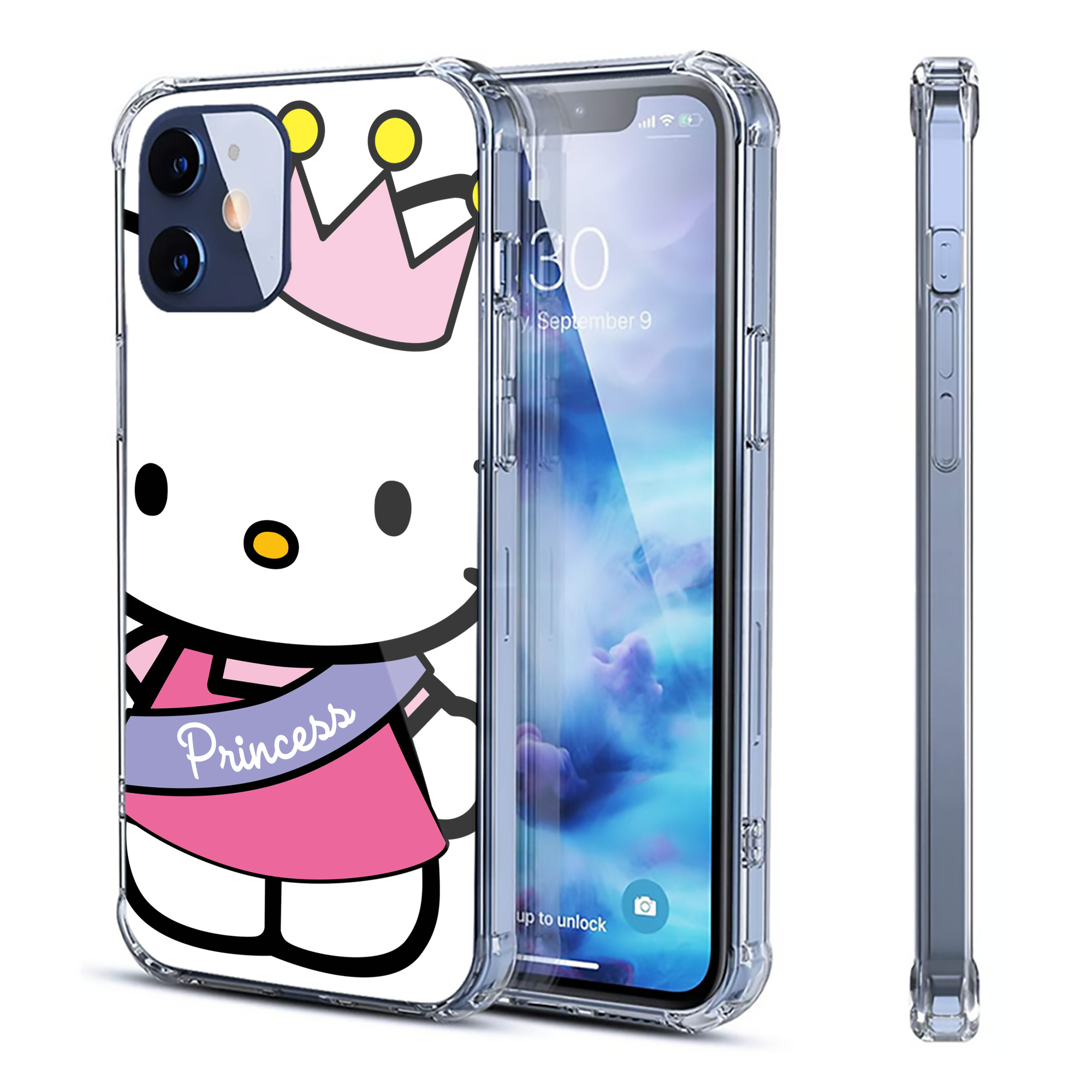 （画像用） Hello Kitty ハローキティ 【iPhone 12シリーズ対応】透明スマホケース（クリアソフトケース）